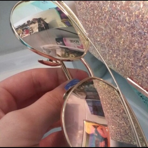 Cat eye reflective pink sunglasses - Picture 5 of 7